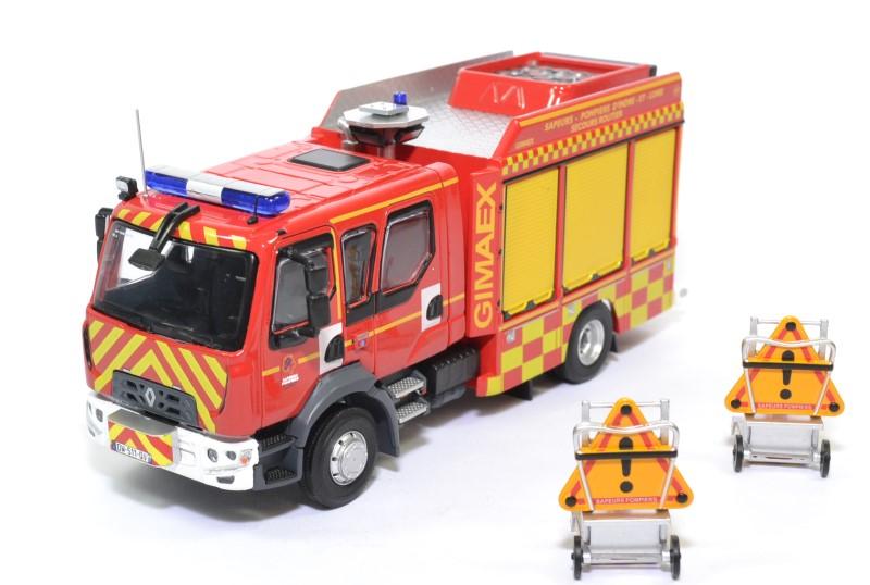 Burago - vehicule 1/43 renault master m pompiers des yvelines